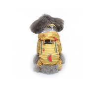 Galatée Impermeable para Perros, Chaqueta De Lluvia para Perros con Capucha, Abrigo Impermeable con Orificio De Correa, Capucha para Perros con Tiras Reflectantes(M, Amarillo)