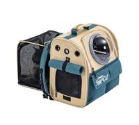 Galatée Mochila Expandible Para Transportar Mascotas, Mochila Para Gatos y Perros, Homologada Por Aerolíneas, Con Malla Transpirable Para Viajes, Senderismo, Camping y Actividades Al Aire Libre(Caqui)