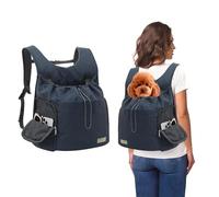Galatée Mochila Frontal para Perros, Ajustable, con Ventilación En El Pecho para Mascotas y Gatos, para Senderismo, Camping y Viajes, Mochila De Viaje para Perros con Malla Ventilada(Gris Oscuro)