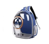 Galatée Mochila para Gatos, Mochila para Gatos Al Aire Libre, Mochila Impermeable Transparente para Perros, Mochila para Mascotas con Cápsula De Espacio Ventilado(Azul, Cubierta Transparente)