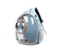 Galatée Mochila para Gatos, Mochila para Gatos Al Aire Libre, Mochila Impermeable Transparente para Perros, Mochila para Mascotas con Cápsula De Espacio Ventilado(Azul Claro, Cubierta Transparente)