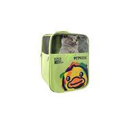 Galatée Mochila para Gatos, Mochila para Mascotas para Gatos y Perros, Diseño Totalmente Ventilado, Mochila para Perros para Viajes, Senderismo, Uso Al Aire Libre(Pato Verde)