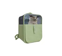 Galatée Mochila para Gatos, Mochila para Mascotas para Gatos y Perros, Diseño Totalmente Ventilado, Mochila para Perros para Viajes, Senderismo, Uso Al Aire Libre(Verde)