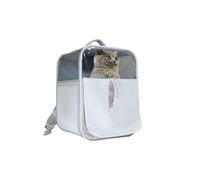 Galatée Mochila para Gatos, Mochila para Mascotas para Gatos y Perros, Diseño Totalmente Ventilado, Mochila para Perros para Viajes, Senderismo, Uso Al Aire Libre(Gris)