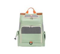 Galatée Mochila para Gatos, Transpirable, Mochila para Mascotas De Gran Capacidad, Tela Oxford Duradera, Transportín Portátil y Ajustable para Perros (Verde)