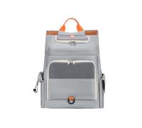Galatée Mochila para Gatos, Transpirable, Mochila para Mascotas De Gran Capacidad, Tela Oxford Duradera, Transportín Portátil y Ajustable para Perros (Gris)