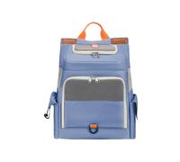 Galatée Mochila para Gatos, Transpirable, Mochila para Mascotas De Gran Capacidad, Tela Oxford Duradera, Transportín Portátil y Ajustable para Perros (Azul)