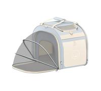 Galatée Mochila para Mascotas, Bolsa De Viaje para Mascotas Aprobada por Aerolíneas De Lado Suave, Malla Transpirable, Mochila Extensible para Perros para Senderismo, Camping(Azul Claro)