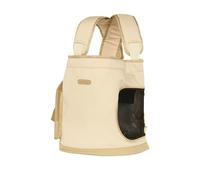 Galatée Mochila para Mascotas, Diseño Portátil para Llevar En La Parte Delantera del Pecho, Malla Transpirable, Tejido De Nailon, Adecuada para Gatos y Perros De Menos De 6 Kg (Caqui)