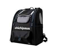 Galatée Mochila para Mascotas, Gran Capacidad, Transpirable, con Ventanas De Malla En Tres Lados, Soporte para La Espalda y Alivio De La Presión, Tela Oxford Repelente Al Agua (Negra)