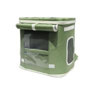 Galatée Mochila para Mascotas, Gran Capacidad, Transpirable, Protege La Columna Vertebral y Reduce La Presión, Cortina Enrollable para Evitar El Estrés, Se Mantiene De Pie y Es Plegable (Verde)