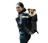 Galatée Mochila para Perros, Mochila para Perros Ajustable para Perros Pequeños y Medianos, Mochila para Mascotas para Caminar Al Aire Libre Senderismo Escalada De Montaña Viajes(M, Negro)