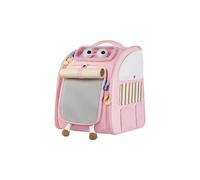 Galatée Mochila para Transportar Mascotas, Mochila para Perros con Cuero Sintético Impermeable, Mochila para Gatos con Malla Transpirable, Bolsa Adecuada para Escalada, Senderismo y Viajes(Rosa)