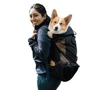 Galatée Mochila para Transporte De Perros, Mochila para Perros Ajustable Portátil, Mochila para Transporte De Mascotas Ventilada, Mochila para Mascotas para Caminar Escalada Al Aire Libre(L, Negro)