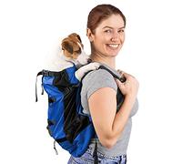 Galatée Mochila para Transporte De Perros, Mochila para Perros Ajustable Portátil, Mochila para Transporte De Mascotas Ventilada, Mochila para Mascotas para Caminar Escalada Al Aire Libre(L, Azul)
