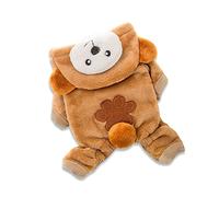 Galatée Mono para Perros Pequeños, Ropa Linda para Mascotas, Abrigo Cálido De Invierno para Mascotas Pequeñas y Medianas, Monos para Mascotas, Chaqueta De Invierno para Cachorros(L, Oso Café
