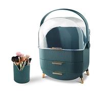 Galatée Organizador de maquillaje de oficina, cajones de almacenamiento de joyas de plástico, caja de almacenamiento de cosméticos antipolvo, contenedor varios para el hogar, caja organizador de