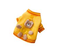 Galatée Suéter para Perros, Ropa para Perros con Anilla En D, Chaqueta y Abrigo Cálidos De Invierno para Perros, Suéter para Perros Pequeños, Sudadera Suave para Perros Pequeños y Gatos(XS, Amarillo)