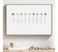 Galatians 5 22-23 - Arte de pared con imagen de fruta del espíritu, arte floral de las Escrituras, arte minimalista de flores, versículos bíblicos, citas de plantas, imágenes florales modernas para