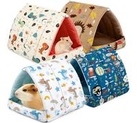 Galaton 4 piezas de escondite de cobayas, túnel de cama lavable para animales pequeños, accesorios para ratones, chinchillas, hámsteres, erizos, hurones, dragones barbudos y ratas otros animales