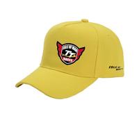 GALAWYXEQ Gorras Polo Cómodas Hombre Y Mujer para La I.s.l.e of M.a.n T..T Gorra De Béisbol Plaintone Fácil Limpiar Camionero Entrenamiento con Orificio Coleta-HuangSe||One_Size