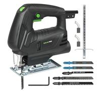 GALAX PRO 500W Sierra de Calar, 0-3000 SPM 6 Velocidad Ajustable variable,Corte -45º a 45º Sierra de Calar con cable y luces LED para cortar metal, madera y plásticos