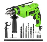 Galax Pro 850W Taladro Percutor,0-3000 RPM 2-in-1 Martillo Perforador,Taladro con Perforación de metal de 13 mm,14 accesorios,control auxiliar de 360°,para hormigón, metal y madera