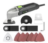 GALAX PRO Herramientas de Oscilación 180W, Herramienta multifunción 22000 OPM, 12 Piezas de accesorios con Láminas de Cambio Rápido Multifunción para lijar, brunir.