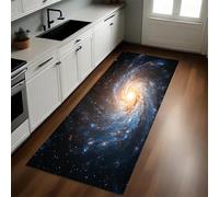 Galaxia Alfombra de Cocina 50 x 80 cm Cielo Estrellado y nebulosas Antideslizante y Lavable, Camino Multiusos Resistente al Desgaste, Antimanchas, Ideal para Bajo Fregadero y Fogones