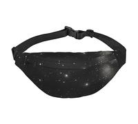 Galaxia blanca y negra adecuada para deportes, correr, viajar, al aire libre, riñonera unisex para hombres y mujeres, Galaxia blanca y negra, Talla única, Mochila para bicicleta