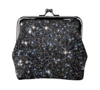 Galaxia con Purpurina Impresa (no es Purpurina Real),Monedero de Piel sintética, Carteras pequeñas, Monedero con Cierre de Broche