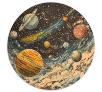 Galaxia cósmica Puzzle Redondo 1000 Piezas animación Colorido Idea De Regalo para Ella O Él para Adultos Y Jóvenes 1000pcs (67.5x67.5cm)