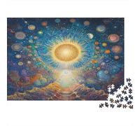 Galaxia cósmica Rompecabezas Imposible,desafío for Adults Santo Sol Juego Educativo 1000 Piezas Obra De Arte De Juego De para Adultos Y Niños A Partir De 12 Años 1000pcs (75x50cm)