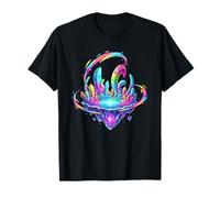 Galaxia de Cristal Vaporwave de Isla Flotante Camiseta