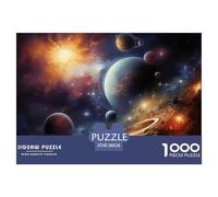 Galaxia Espacio Puzzle de 1000 Piezas Puzzle para Adultos Planetas Universo Papel Familia Relajación Decoración Regalo 38x26cm/1000pcs