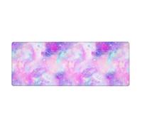 Galaxia Jaspeada Rosa púrpura,Alfombrilla de ratón Grande para Escritorio, Teclado de Ordenador, Base de Goma Antideslizante, 30 x 80 cm