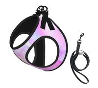 Galaxia Jaspeada Rosa púrpura,Arnés para Mascotas, arnés Reflectante Ajustable para Perros,S