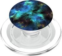 Galaxia Nebulosa Espacio Universo Galaxy Space Azul Verde PopSockets PopGrip para MagSafe