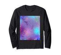 Galaxia Pastel Púrpura Arte Abstracto Manga Larga