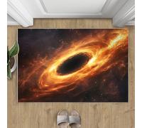 Galaxy Alfombra de 60 x 90 cm, pequeña, Lavable, de Ciencia ficción, con Agujeros Negros, para Dormitorio, Antideslizante, moqueta para Sala de Estar, Entrada, Pasillo, decoración del hogar
