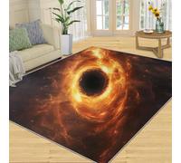 Galaxy Alfombra de 80 x 120 cm, pequeña, Lavable, de Ciencia ficción, con Agujeros Negros, para Dormitorio, Pelo bajo, Antideslizante, moqueta para Sala de Estar, Cocina, decoración del hogar