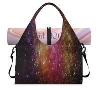 Galaxy and Stars Planet - Bolsa deportiva con compartimento para zapatos, diseño de estrellas, nebulosa, fin de semana, bolsa de equipaje para gimnasio, yoga, viajes, color, L, Bolsa de viaje