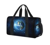 Galaxy and Sun Earth - Bolsas de lona deportivas para niños, niñas, mujeres, hombres, estampado de tierra, bolsa de viaje para fin de semana, bolsa de viaje para llevar al gimnasio, bolsas de lona