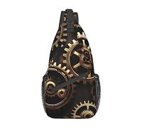 Galaxy Animal libélula Sling Bag Anti-Thief Crossbody ligero Pecho Hombro Mochila, Para Viajes Senderismo Casual, Engranajes Steampunk geniales, Talla única