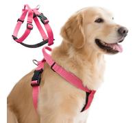 Galaxy - Arnés reflectante para perro, ajuste ajustable de 4 puntos, hebillas antipellizcos, control de clip trasero y mango de emergencia, forro de terciopelo para perros pequeños, medianos y grandes