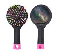 Galaxy Beautiful Stars Dark Salon - Cepillo para desenredar el cabello, base acolchada