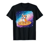 Galaxy Corgi Dog Astronaut Pizza Space Animal Cute Camiseta