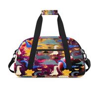 Galaxy Dinosaur Planet - Bolsas de lona para niñas y niños, estampado de dinosaurio, bolsa de viaje de fin de semana, 24 L, bolsa de deporte para gimnasio, práctica, color, 24 L, Organizador de bolsas
