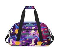 Galaxy Dinosaurs - Bolsas de lona para niñas y niños, dinosaurios de dibujos animados, bolsa de viaje de 24 L, bolsa de viaje deportiva para gimnasio, práctica, color, 24 L, Organizador de bolsas