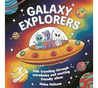 Galaxy Explorers: Kids traveling through wormholes and meeting friendly aliens.